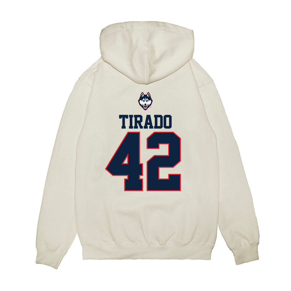 UConn - NCAA Baseball : Gabriel Tirado - USA Raglan Premium Hooded Sweatshirt-1