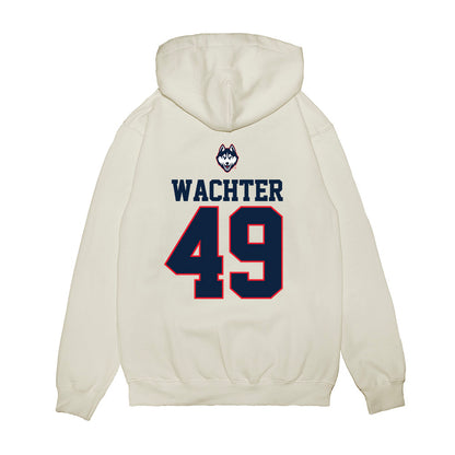 UConn - NCAA Baseball : Nater Wachter - USA Raglan Premium Hooded Sweatshirt-1