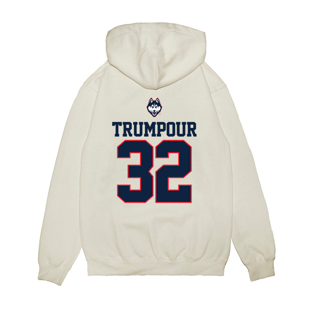 UConn - NCAA Baseball : Austin Trumpour - USA Raglan Premium Hooded Sweatshirt-1