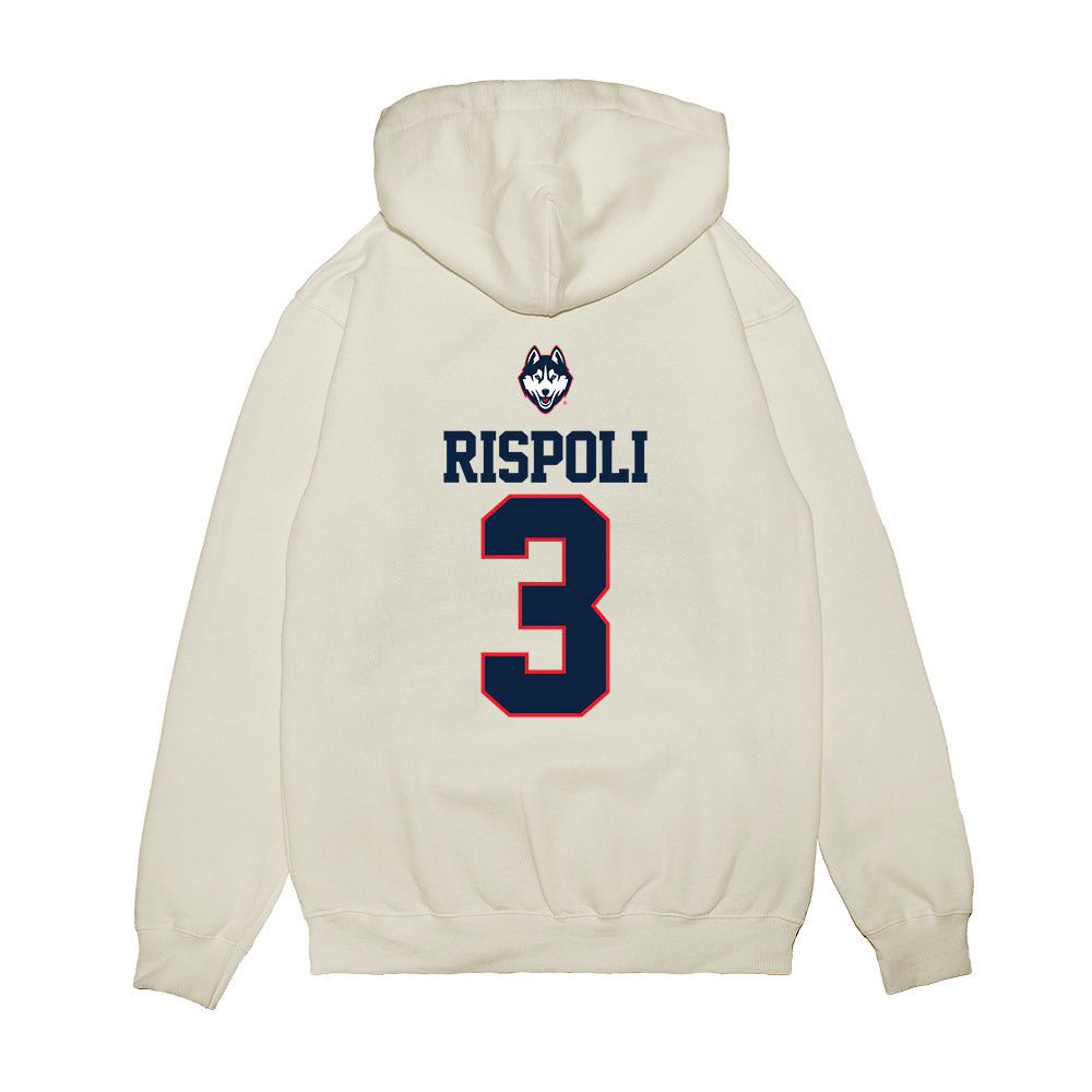 UConn - NCAA Baseball : Rob Rispoli - USA Raglan Premium Hooded Sweatshirt-1
