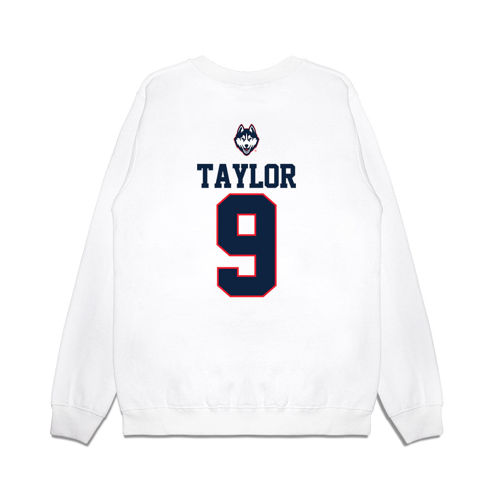 UConn - NCAA Baseball : Chase Taylor - USA Raglan Premium Crewneck Sweatshirt-1