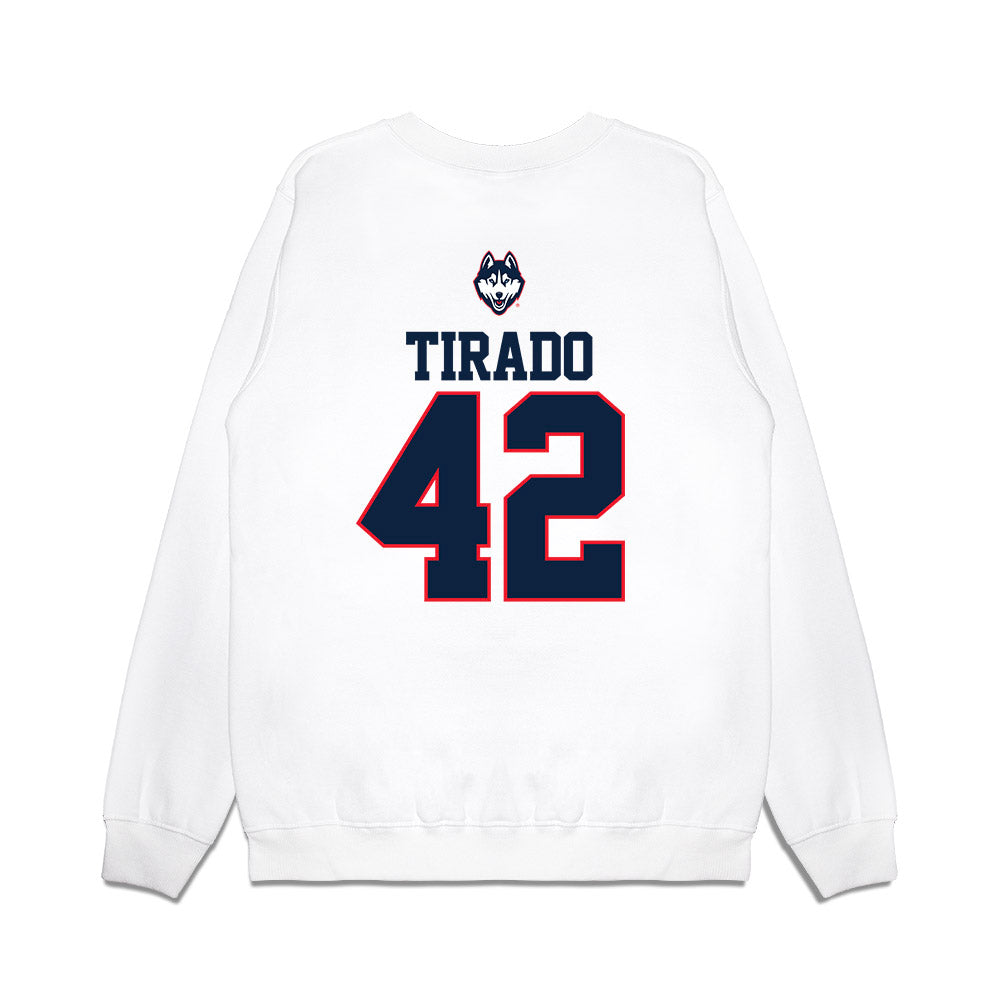 UConn - NCAA Baseball : Gabriel Tirado - USA Raglan Premium Crewneck Sweatshirt-1