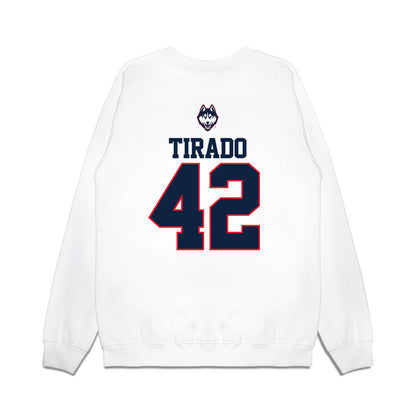 UConn - NCAA Baseball : Gabriel Tirado - USA Raglan Premium Crewneck Sweatshirt-1