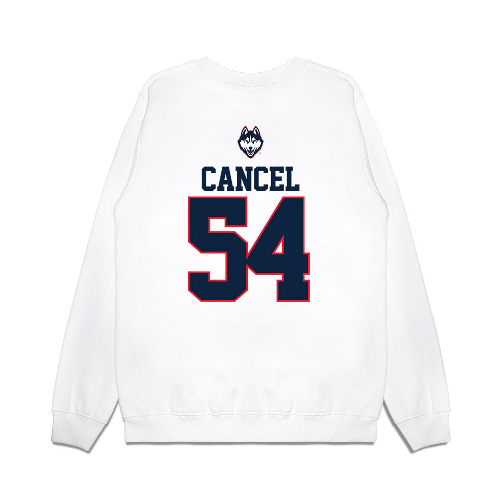 UConn - NCAA Baseball : Chris Cancel - USA Raglan Premium Crewneck Sweatshirt-1