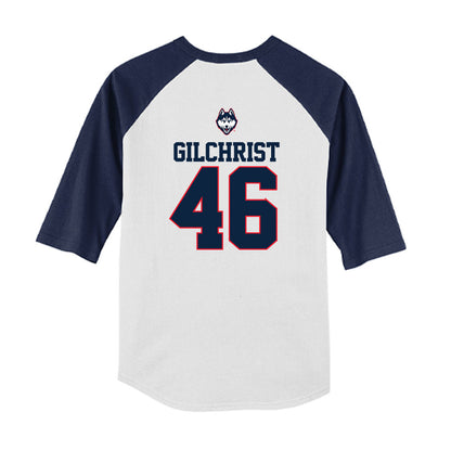 UConn - NCAA Baseball : Rob Gilchrist - USA Raglan Youth Raglan T-Shirt-1