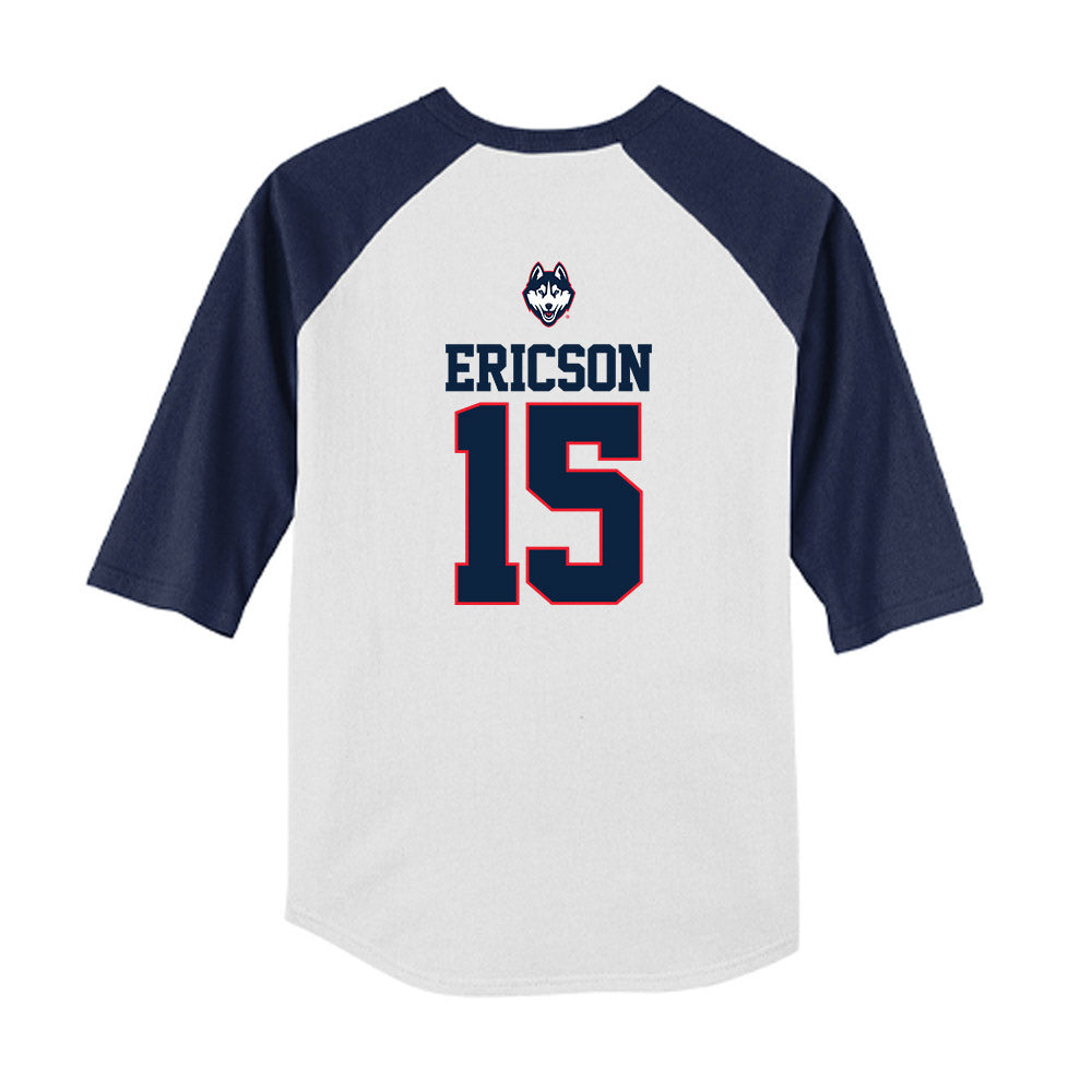 UConn - NCAA Baseball : Brady Ericson - USA Raglan Youth Raglan T-Shirt-1