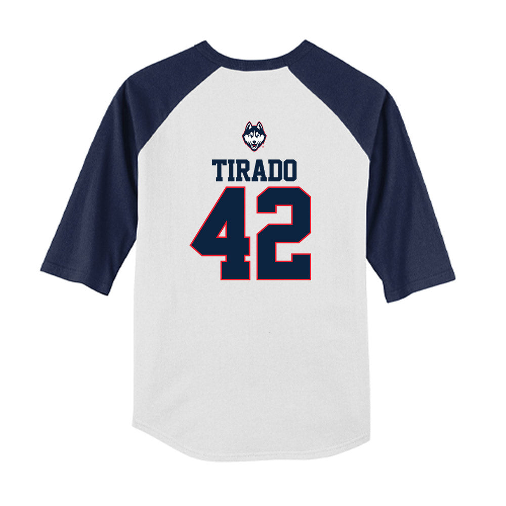 UConn - NCAA Baseball : Gabriel Tirado - USA Raglan Youth Raglan T-Shirt-1
