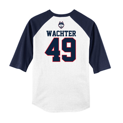 UConn - NCAA Baseball : Nater Wachter - USA Raglan Raglan Shirt-1