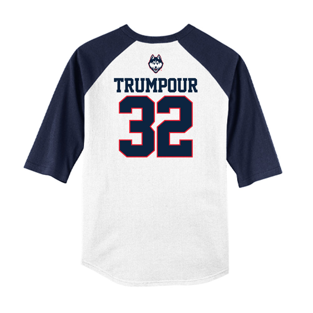 UConn - NCAA Baseball : Austin Trumpour - USA Raglan Raglan Shirt-1