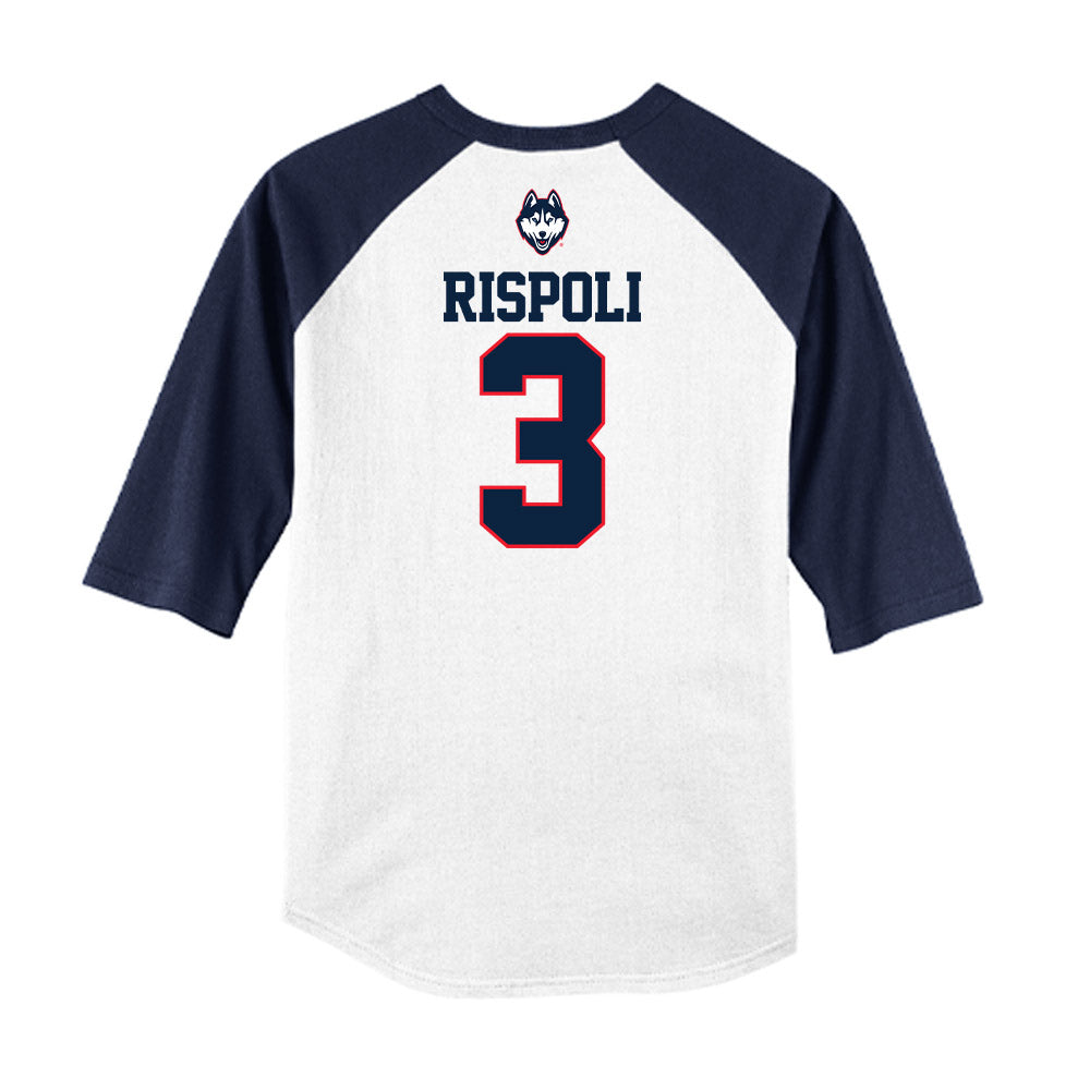 UConn - NCAA Baseball : Rob Rispoli - USA Raglan Raglan Shirt-1