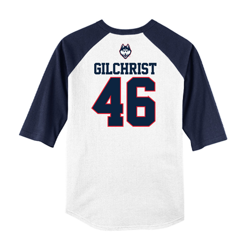 UConn - NCAA Baseball : Rob Gilchrist - USA Raglan Raglan Shirt-1