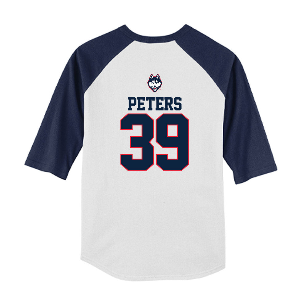 UConn - NCAA Baseball : Kyle Peters - USA Raglan Youth Raglan T-Shirt-1
