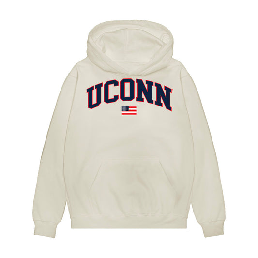 UConn - NCAA Baseball : Joe Talarico - USA Raglan Premium Hooded Sweatshirt-0