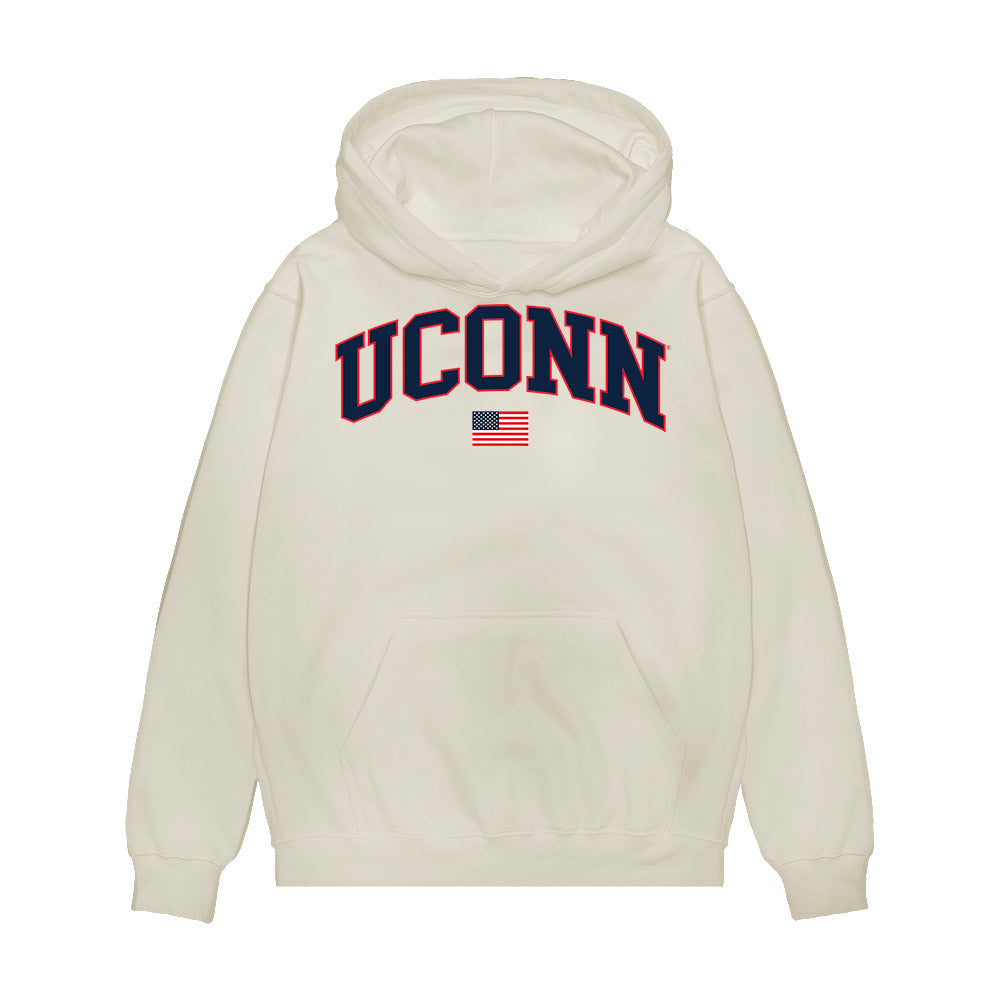 UConn - NCAA Baseball : Gregory Shaw III - USA Raglan Premium Hooded Sweatshirt-0