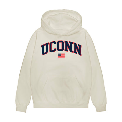 UConn - NCAA Baseball : Justin Lessing - USA Raglan Premium Hooded Sweatshirt-0