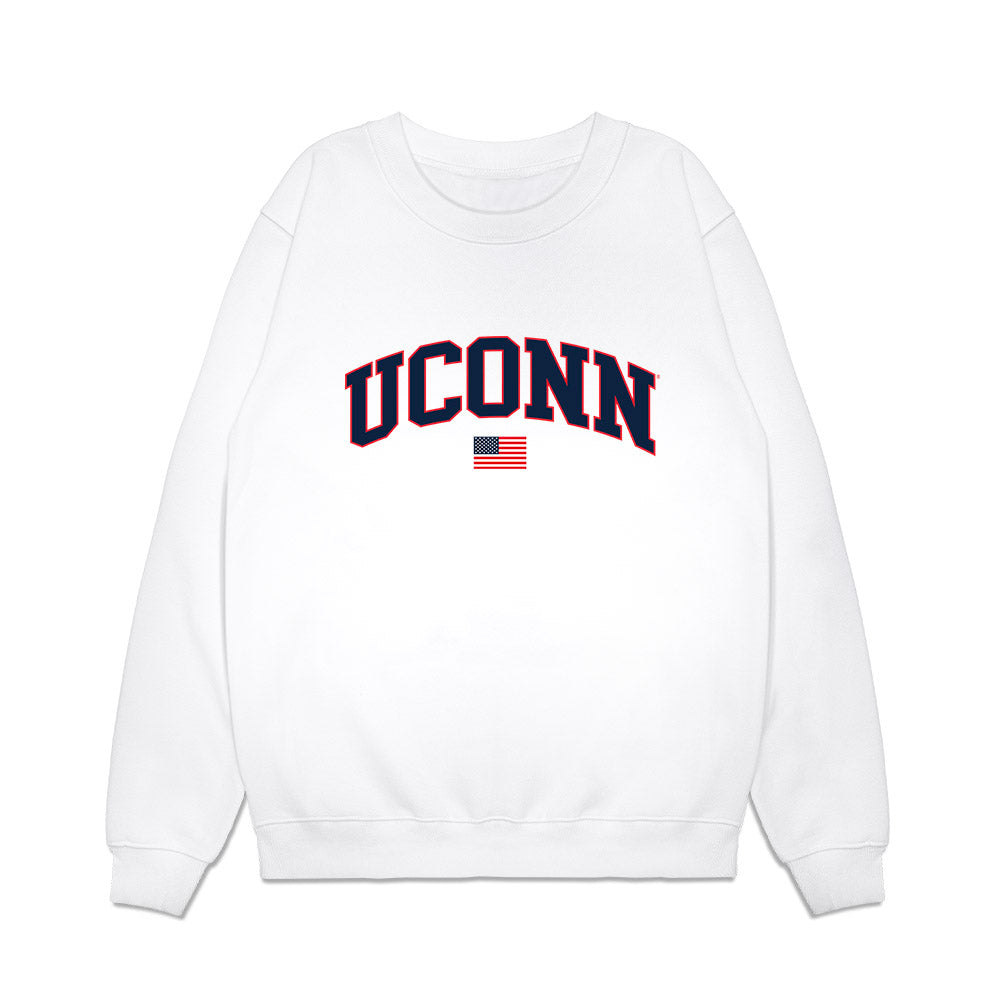 UConn - NCAA Baseball : Evan Menzel - USA Raglan Premium Crewneck Sweatshirt-0