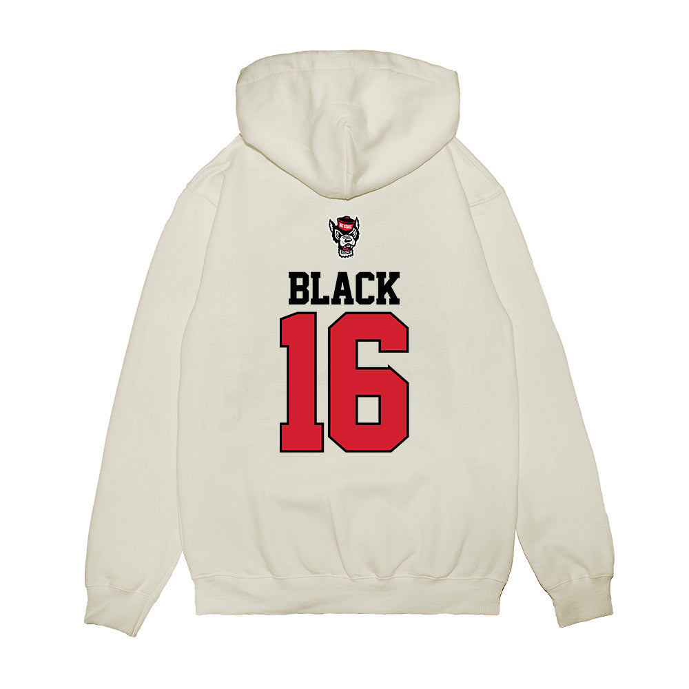 NC State - NCAA Baseball : Collins Black - USA Raglan Premium Hooded Sweatshirt-1