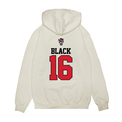 NC State - NCAA Baseball : Collins Black - USA Raglan Premium Hooded Sweatshirt-1