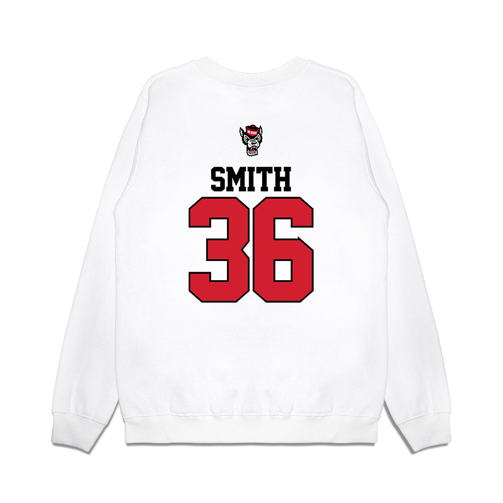 NC State - NCAA Baseball : Jacob Smith - USA Raglan Premium Crewneck Sweatshirt-1