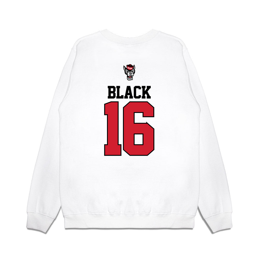 NC State - NCAA Baseball : Collins Black - USA Raglan Premium Crewneck Sweatshirt-1