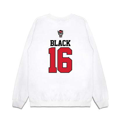 NC State - NCAA Baseball : Collins Black - USA Raglan Premium Crewneck Sweatshirt-1