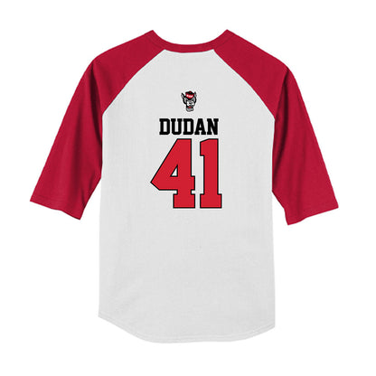 NC State - NCAA Baseball : Jacob Dudan - USA Raglan Youth Raglan T-Shirt-1