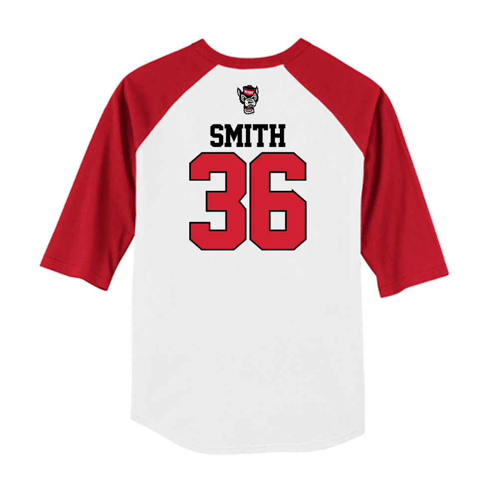 NC State - NCAA Baseball : Jacob Smith - USA Raglan Raglan Shirt-1