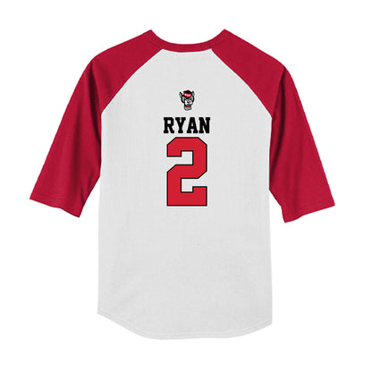 NC State - NCAA Baseball : Mikey Ryan - USA Raglan Youth Raglan T-Shirt-1