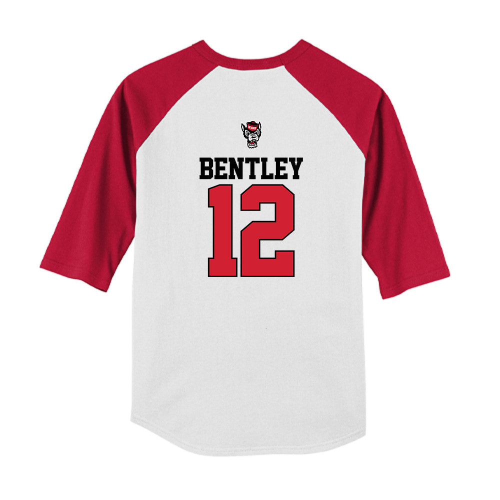 NC State - NCAA Baseball : Quinn Bentley - USA Raglan Youth Raglan T-Shirt-1