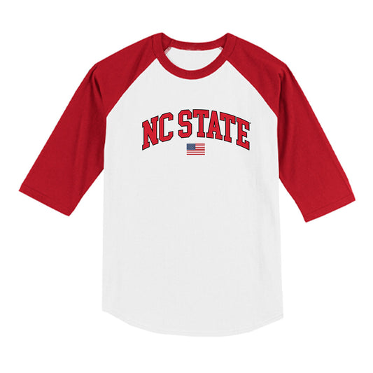 NC State - NCAA Baseball : Landon Church - USA Raglan Raglan Shirt-0