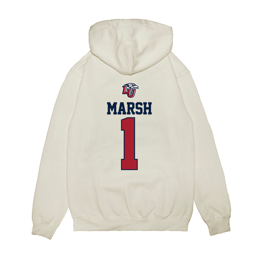 Liberty - NCAA Baseball : Tanner Marsh - USA Raglan Premium Hooded Sweatshirt-1