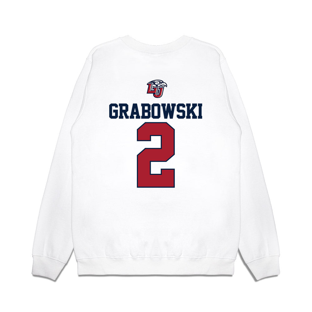 Liberty - NCAA Baseball : Dylan Grabowski - USA Raglan Premium Crewneck Sweatshirt-1