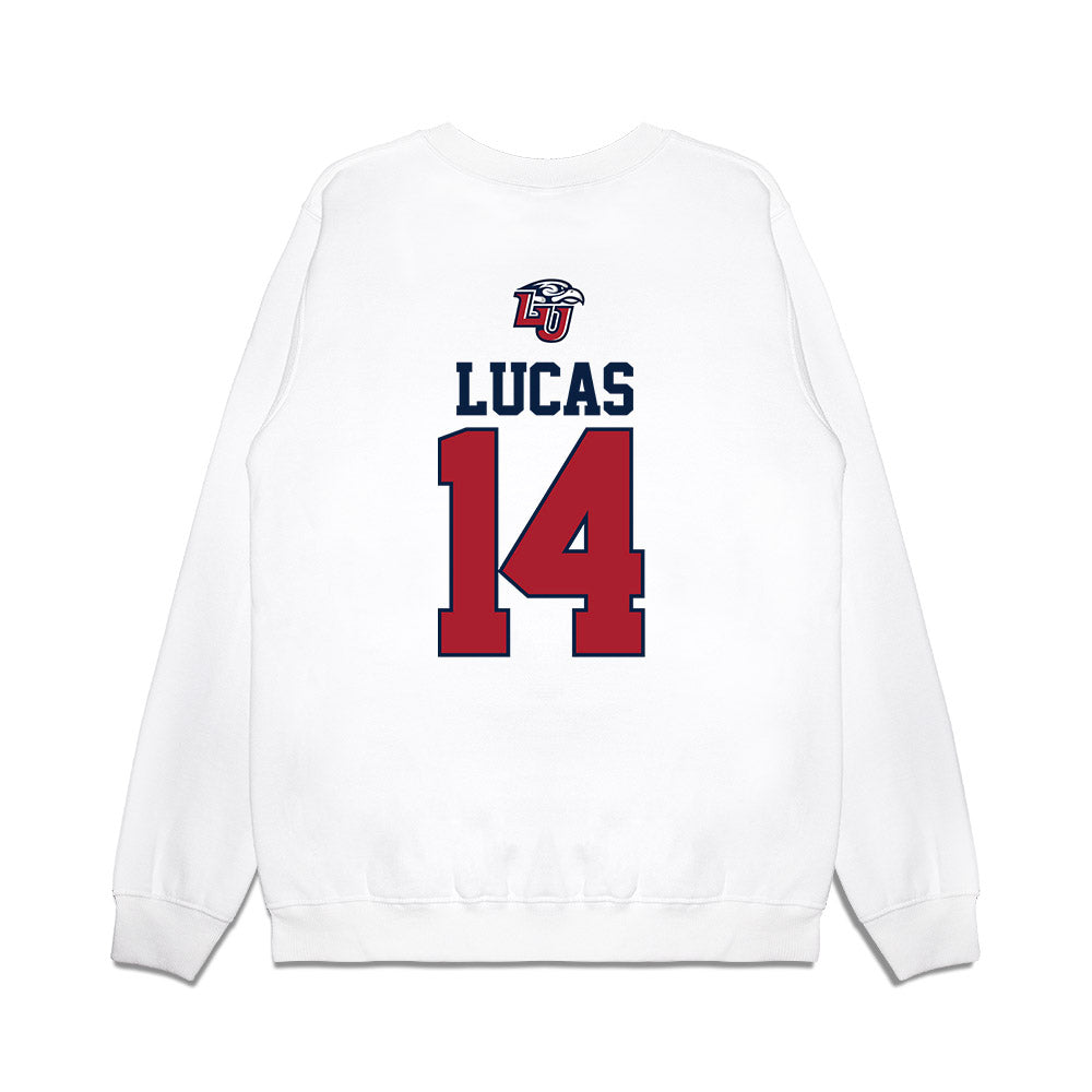Liberty - NCAA Baseball : Jaxon Lucas - USA Raglan Premium Crewneck Sweatshirt-1