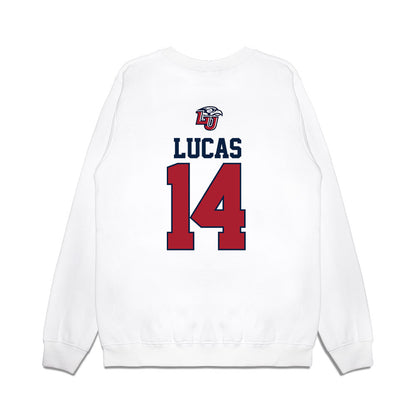 Liberty - NCAA Baseball : Jaxon Lucas - USA Raglan Premium Crewneck Sweatshirt-1