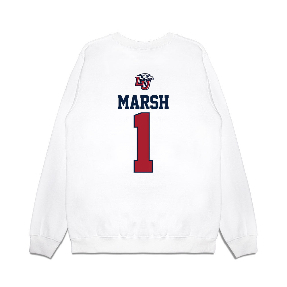 Liberty - NCAA Baseball : Tanner Marsh - USA Raglan Premium Crewneck Sweatshirt-1