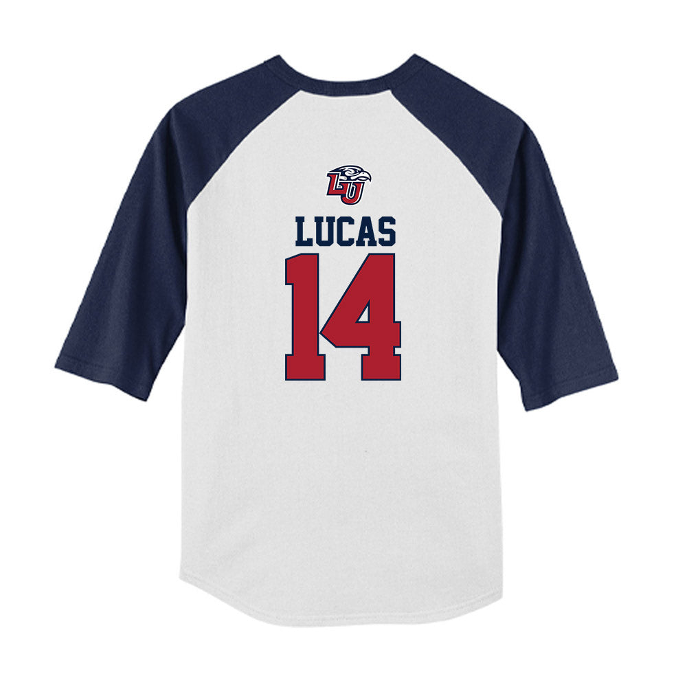Liberty - NCAA Baseball : Jaxon Lucas - USA Raglan Youth Raglan T-Shirt-1