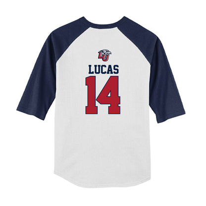 Liberty - NCAA Baseball : Jaxon Lucas - USA Raglan Youth Raglan T-Shirt-1
