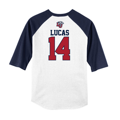 Liberty - NCAA Baseball : Jaxon Lucas - USA Raglan Raglan Shirt-1