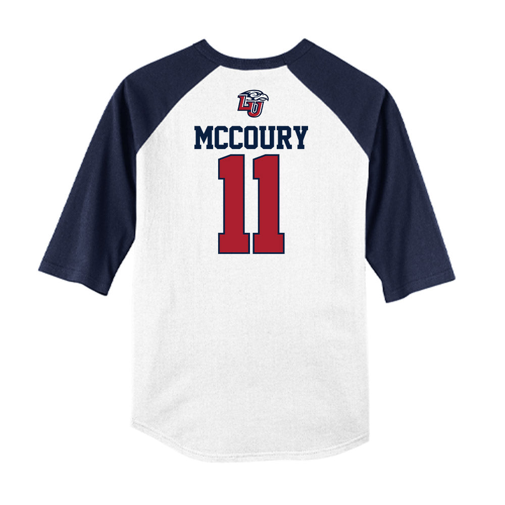Liberty - NCAA Baseball : Xavier McCoury - USA Raglan Raglan Shirt-1