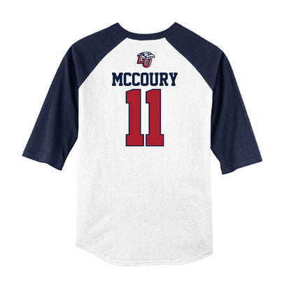 Liberty - NCAA Baseball : Xavier McCoury - USA Raglan Raglan Shirt-1