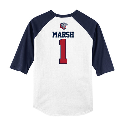 Liberty - NCAA Baseball : Tanner Marsh - USA Raglan Raglan Shirt-1