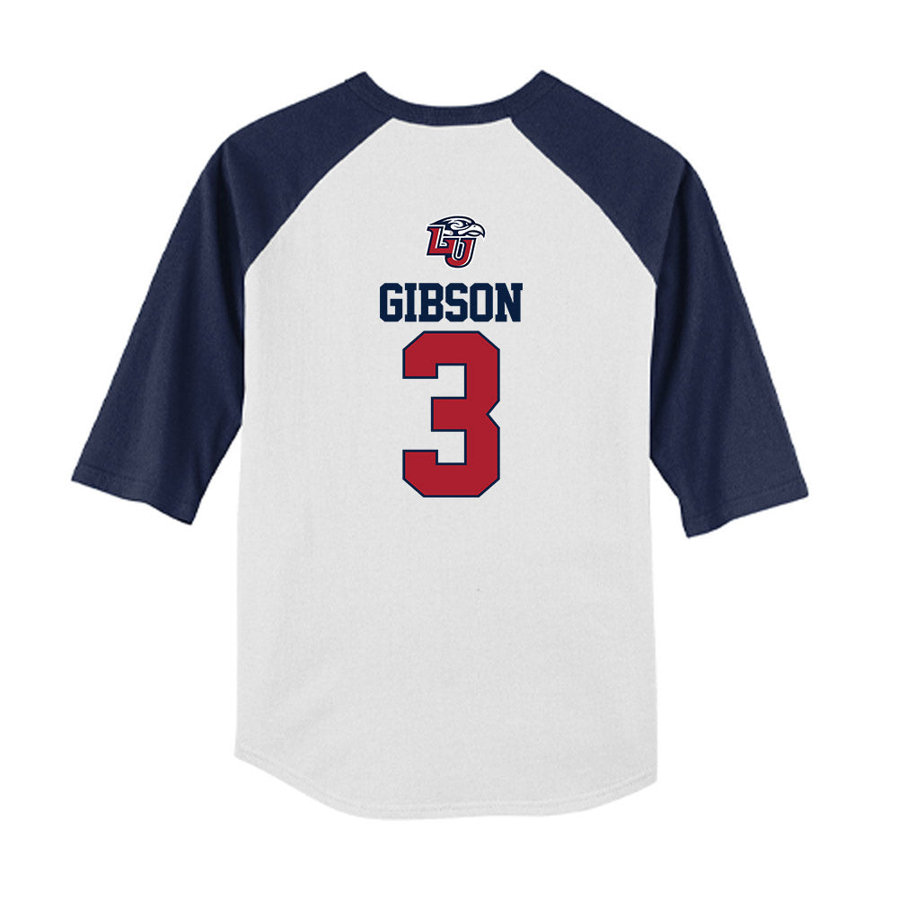 Liberty - NCAA Baseball : Riley Gibson - USA Raglan Youth Raglan T-Shirt-1
