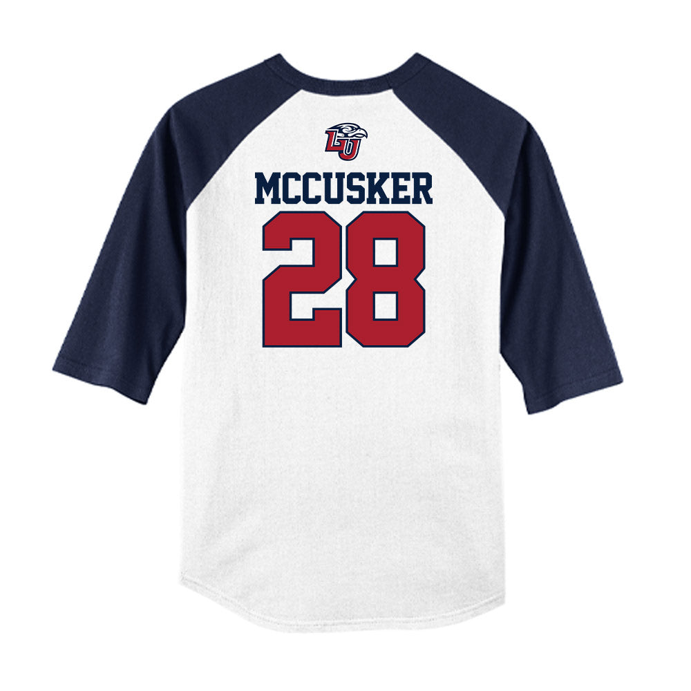 Liberty - NCAA Baseball : Joshua Mccusker - USA Raglan Raglan Shirt-1