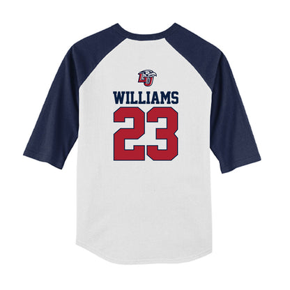 Liberty - NCAA Baseball : Kaleb Williams - USA Raglan Youth Raglan T-Shirt-1