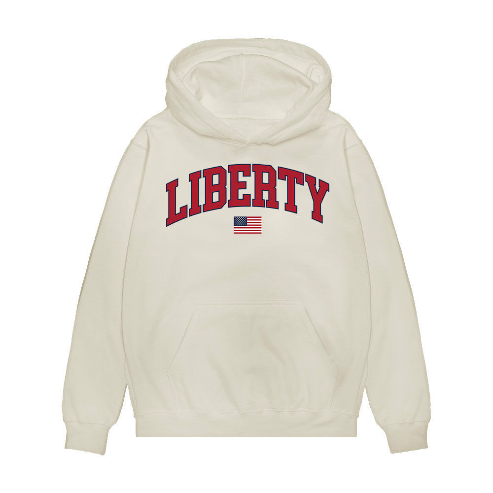 Liberty - NCAA Baseball : Ethan Barnes - USA Raglan Premium Hooded Sweatshirt-0