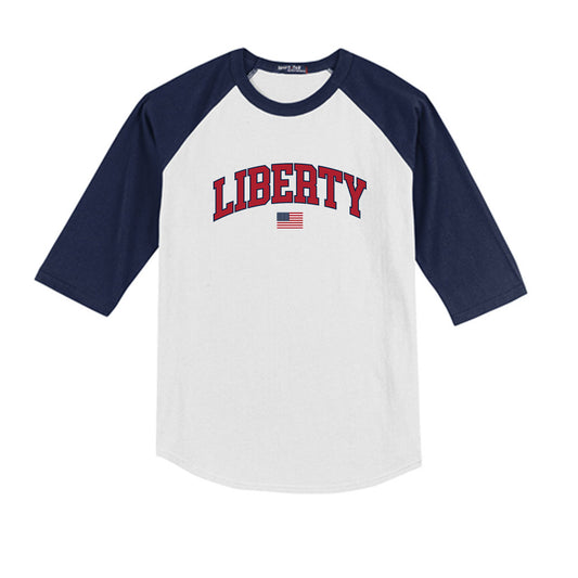 Liberty - NCAA Baseball : Jaedan Carter - USA Raglan Youth Raglan T-Shirt-0