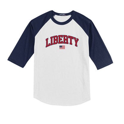 Liberty - NCAA Baseball : Jaxon Lucas - USA Raglan Youth Raglan T-Shirt-0