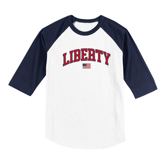 Liberty - NCAA Baseball : Aydan Decker-Petty - USA Raglan Raglan Shirt-0