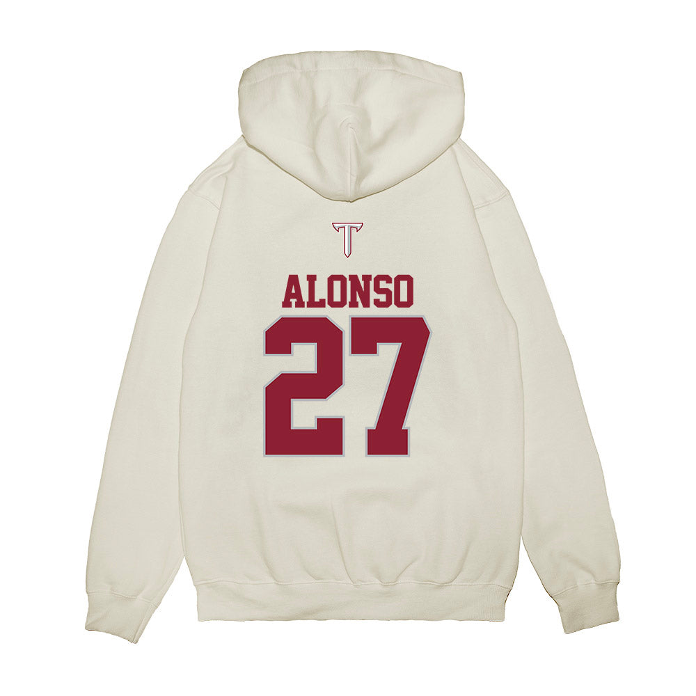 Troy - NCAA Baseball : Dylan Alonso - USA Raglan Premium Hooded Sweatshirt-1