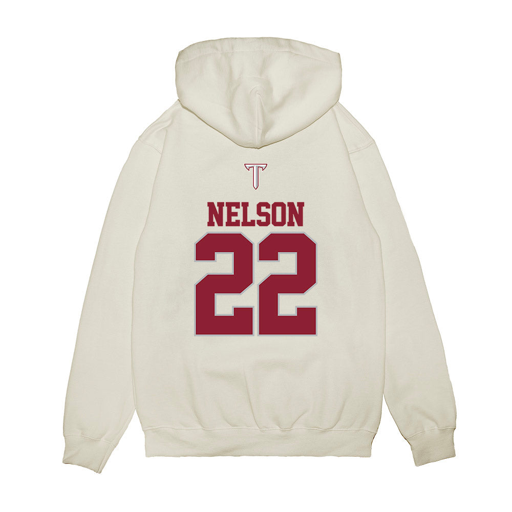 Troy - NCAA Baseball : Drew Nelson - USA Raglan Premium Hooded Sweatshirt-1